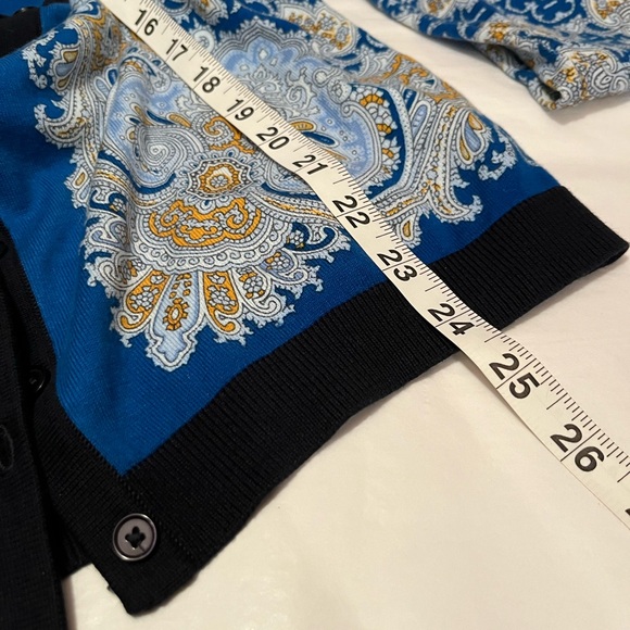 NWT Talbots size L paisley cardigan - Picture 7 of 10